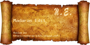 Madaras Edit névjegykártya