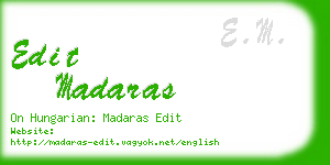 edit madaras business card